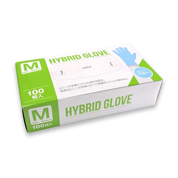 ハイブリット グローブ　青　1ケース(青-M)