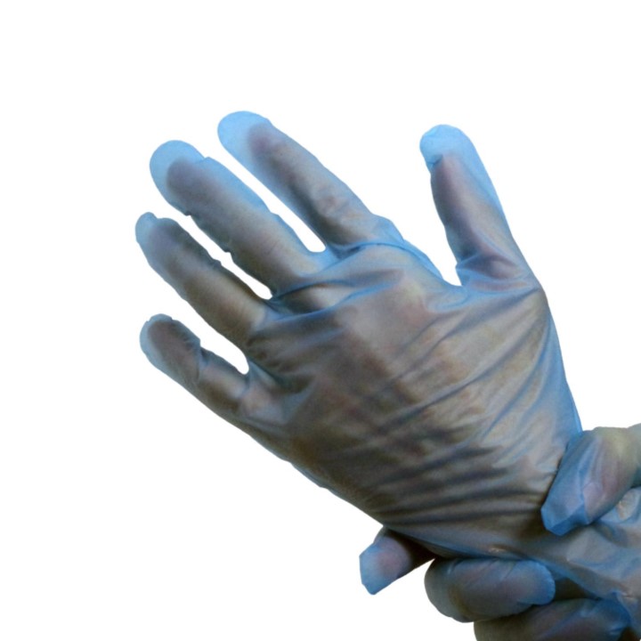 (大晶株式会社) ストレッチポリTPE手袋 ポリTPEグローブ 使い捨て手袋 ブルー 箱入り内エンボス(凸凹)加工 左右両用タイプ 1箱(100枚入) Sサイズ